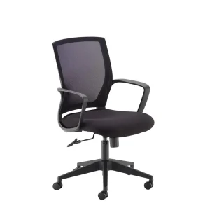 Jonas black mesh back operator chair